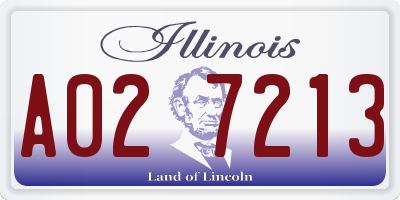 IL license plate A027213