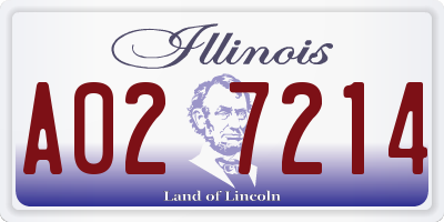 IL license plate A027214