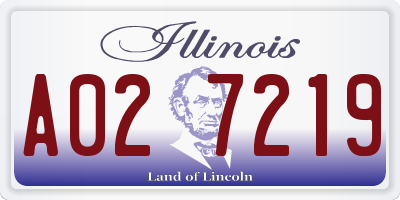 IL license plate A027219