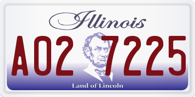 IL license plate A027225