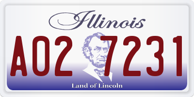 IL license plate A027231