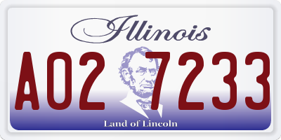 IL license plate A027233