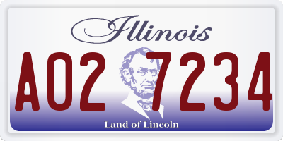 IL license plate A027234