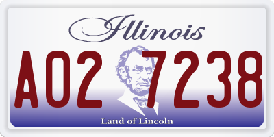 IL license plate A027238