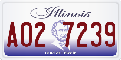IL license plate A027239