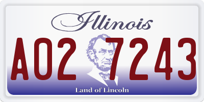 IL license plate A027243