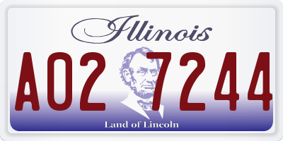 IL license plate A027244