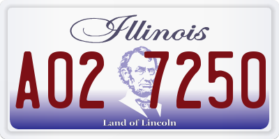 IL license plate A027250