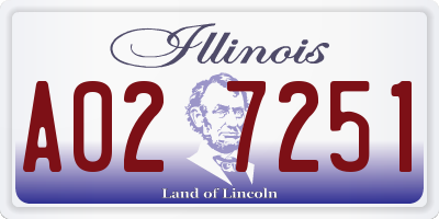 IL license plate A027251