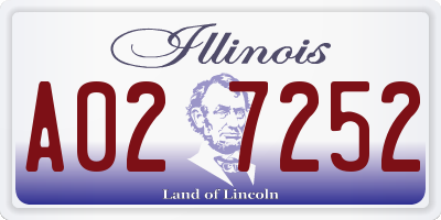 IL license plate A027252