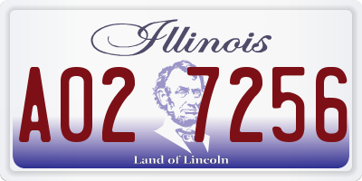 IL license plate A027256