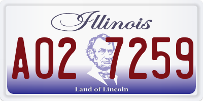 IL license plate A027259