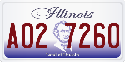 IL license plate A027260