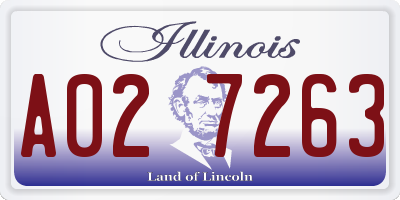 IL license plate A027263