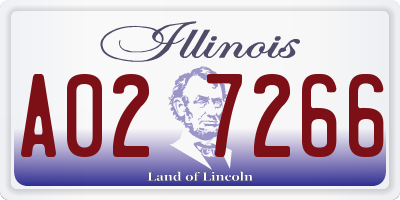 IL license plate A027266