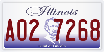 IL license plate A027268