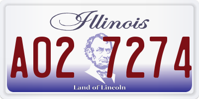 IL license plate A027274