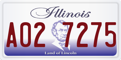 IL license plate A027275