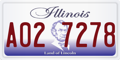 IL license plate A027278