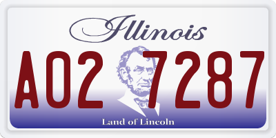 IL license plate A027287