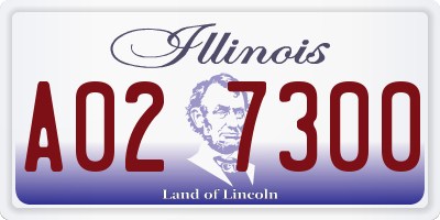 IL license plate A027300