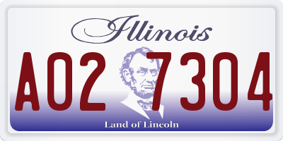 IL license plate A027304
