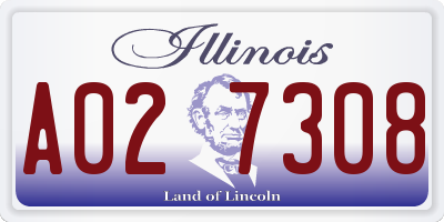 IL license plate A027308