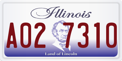 IL license plate A027310