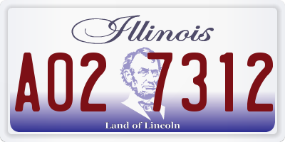 IL license plate A027312