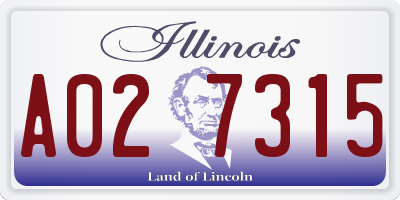 IL license plate A027315