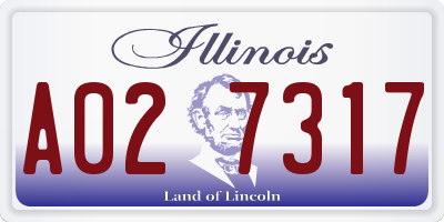 IL license plate A027317