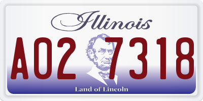 IL license plate A027318