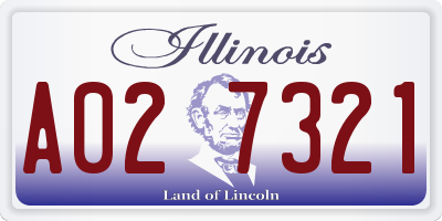 IL license plate A027321