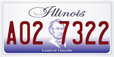 IL license plate A027322
