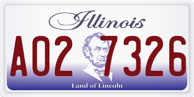 IL license plate A027326