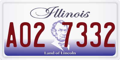IL license plate A027332