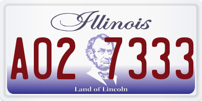 IL license plate A027333