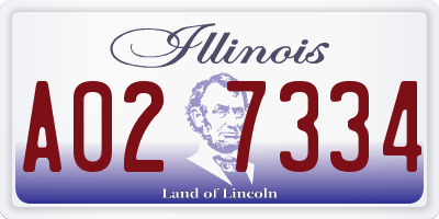 IL license plate A027334