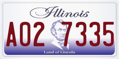 IL license plate A027335
