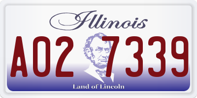 IL license plate A027339