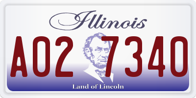 IL license plate A027340