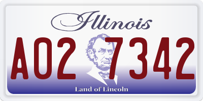 IL license plate A027342