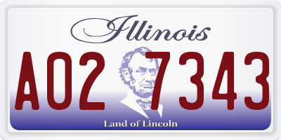 IL license plate A027343