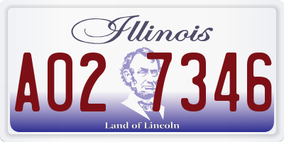 IL license plate A027346