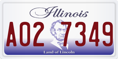 IL license plate A027349