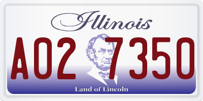 IL license plate A027350