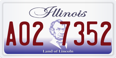 IL license plate A027352