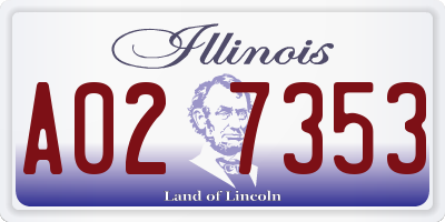 IL license plate A027353
