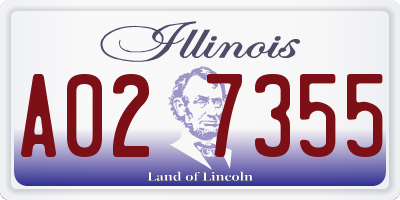 IL license plate A027355