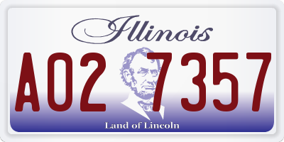 IL license plate A027357